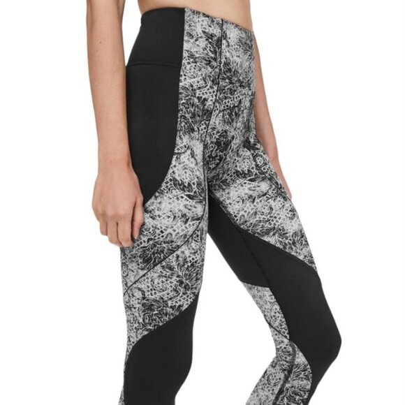 Lululemon Sweat & Repeat Tight *28"Black / Serigraph Starlight Black Multi sz 8 - Picture 4 of 10